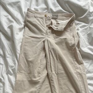 Everlane Cream Corduroy Trousers Size 0